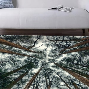 Tree Landscape Rugs, Farmhouse Rugs, Forest View Rugs, View Rug, Housewarming Gift, Personalized Gifts, Hallway Rug, Easy To Clean Rug,