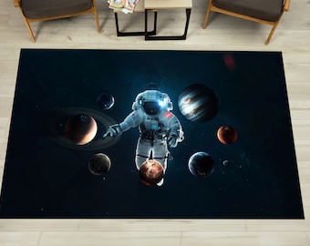 Dywan Układu Słonecznego, dywan dla dzieci, dywan astronauta, dywany nowoczesne, mały dywan, dywan ślubny, dywan, dywan na zamówienie, gruby dywan, miękki dywan, dywan biurowy,
