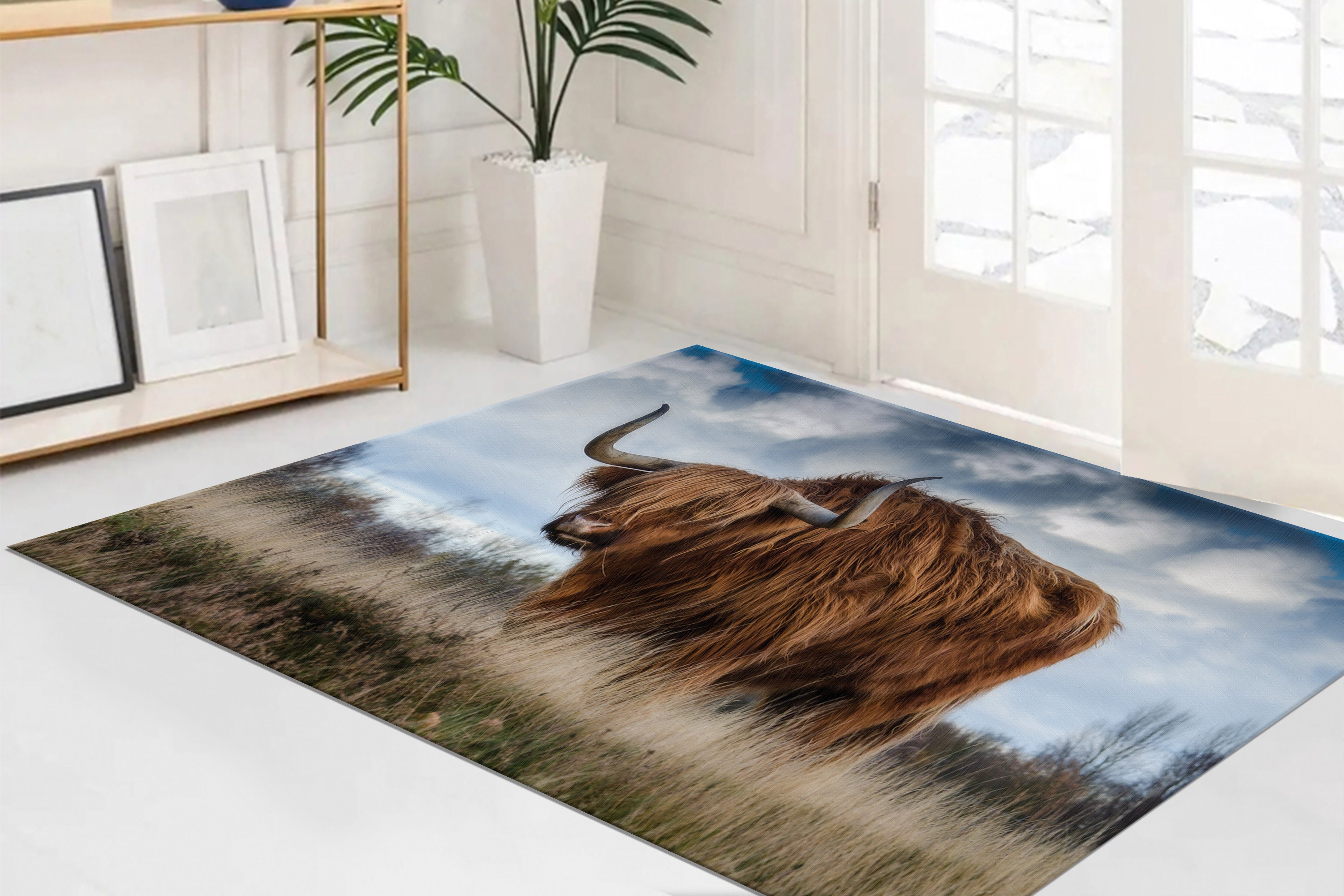Bull Rug, Scottish Highland Rugs, Wild Bull Rug, Animal Rugs, Classic ...