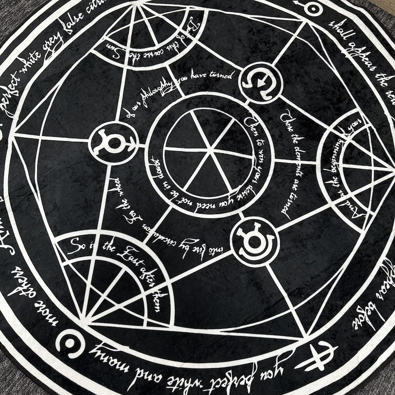 FMA Transmutation Rugs, Full Metal Transmutation Rugs, FMA Rugs, Modern Rugs, Entry Rug, Living Room Rug, Easy To Clean Rug, Salon Rug, image 4