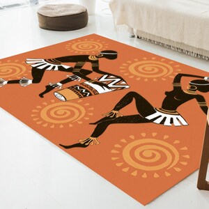 African Woman Rugs, African Couple Rugs, African Dancers Rug, Ethnic ...