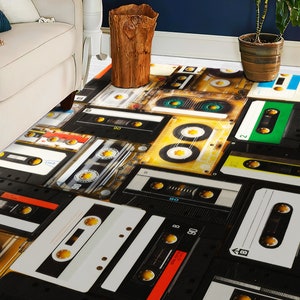 Retro Audio Cassette Rug, Audio Cassette Rugs, Vintage Cassette Rugs, Music Room Rug, Indoor Rug, Soft Rug, Cool Rug, Personalized Gifts, image 6