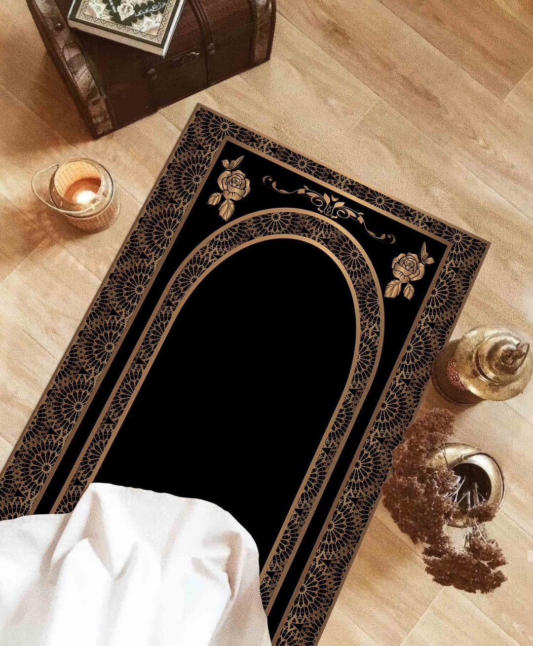 Custom Prayer Rugs Gold Prayer Rug, Black Prayer Rug, Worship Rug, Luxury Prayer Rug ...