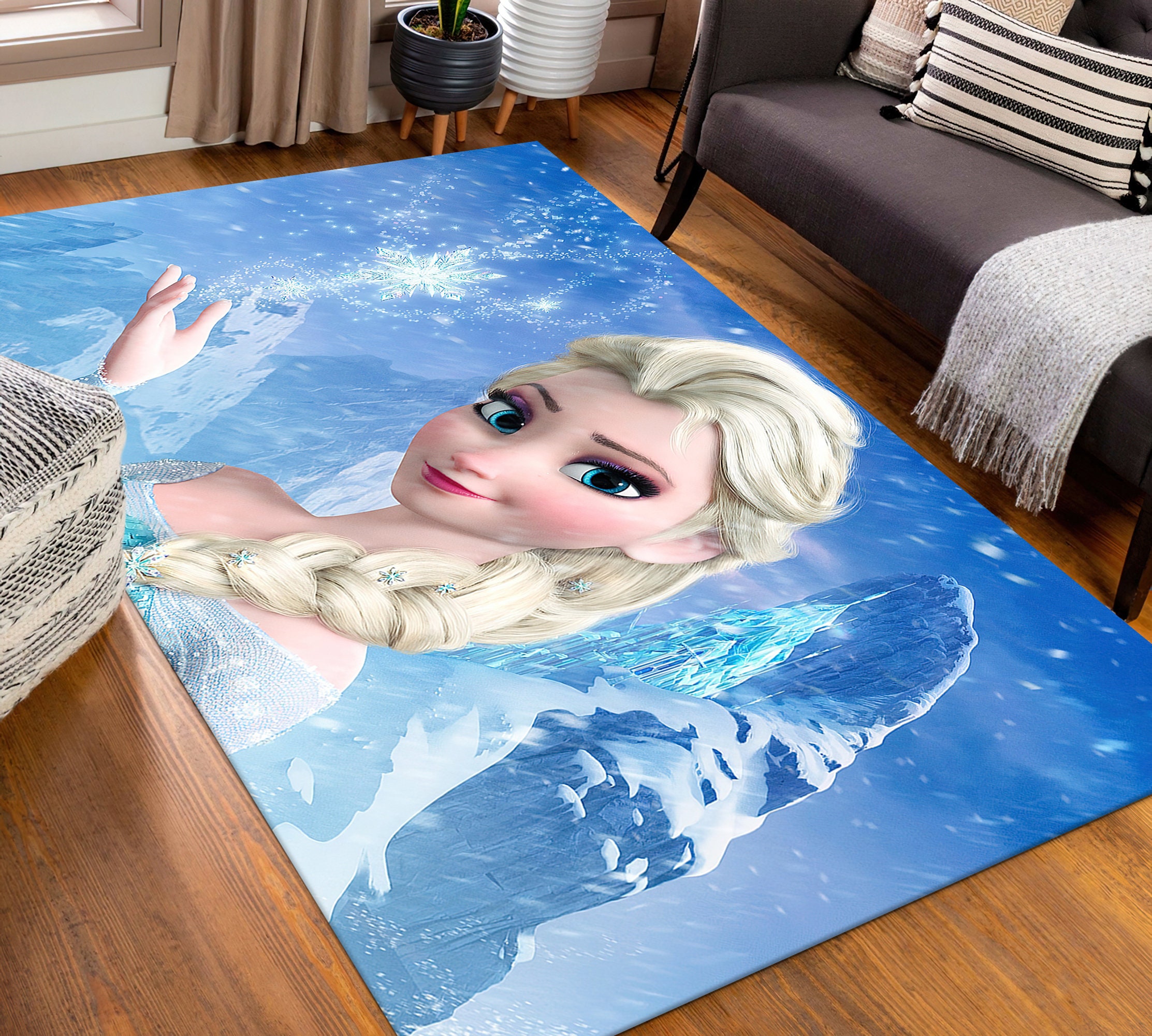 Discover Elsa Rug, Children Room Rug, Frozen Queen Rug, Kids Rug, Outdoor Rug, Pattern Rug, Bath Rug, Gift For Her, Entry Rug, Area Rug, Thick Rug,