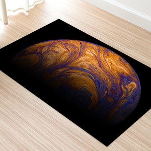 Earth Landscape Rug, Abstract Planet Rug, Contemporary Rug, Modern Rug, Anti-Slip Carpet, Wall Hanging Rug, Easy To Clean Rug, Popular Rug,