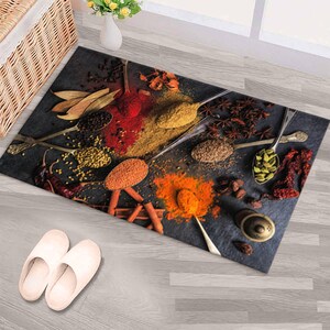 Spices Rugs, Colorful Rug, Kitchen Rugs, Modern Rug, Office Decor Rug ...