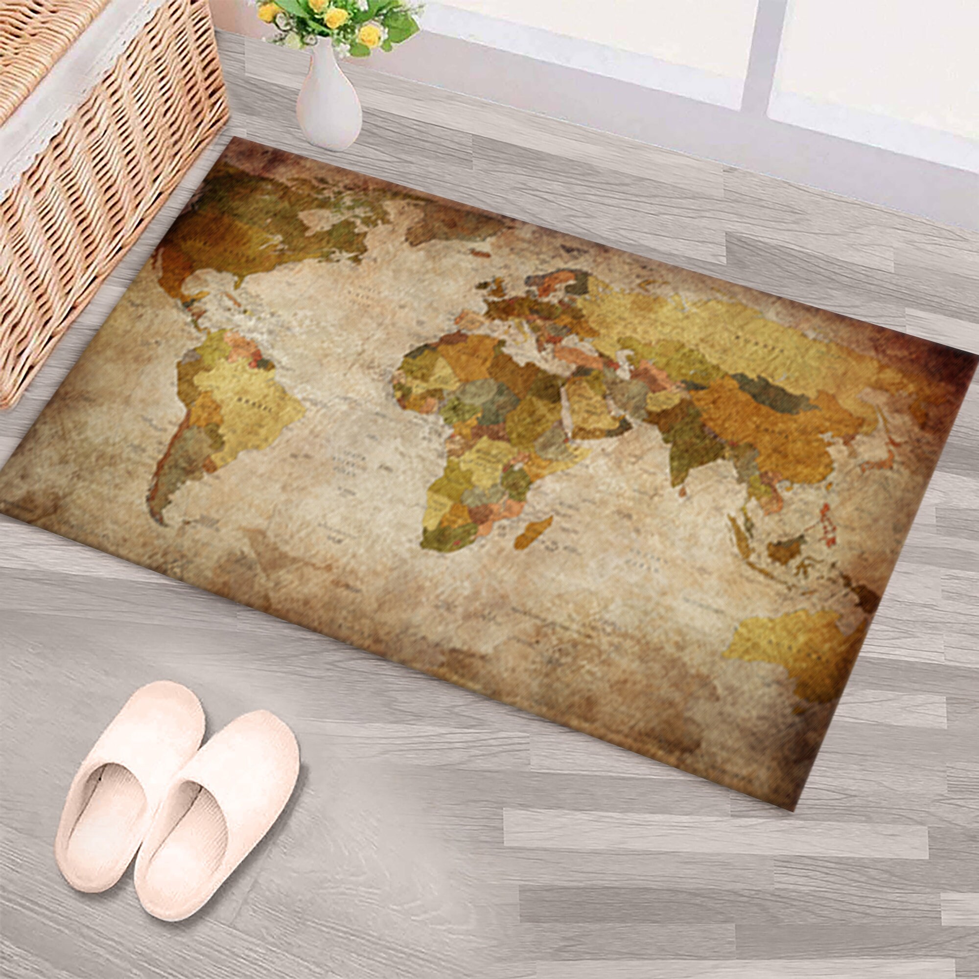 World Map Rug Large World Map Rug World Atlas Rug Map Rug Etsy