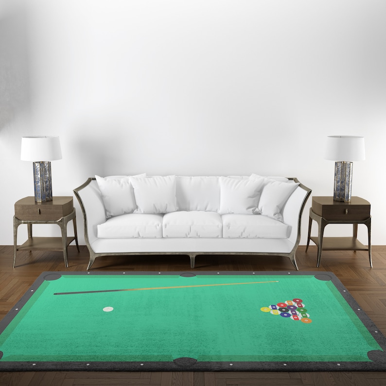 Billiards Rug, Playing Room Rug, Man Cave Rug, Motivational Rugs, Large Rug, Luxury Rug, Door