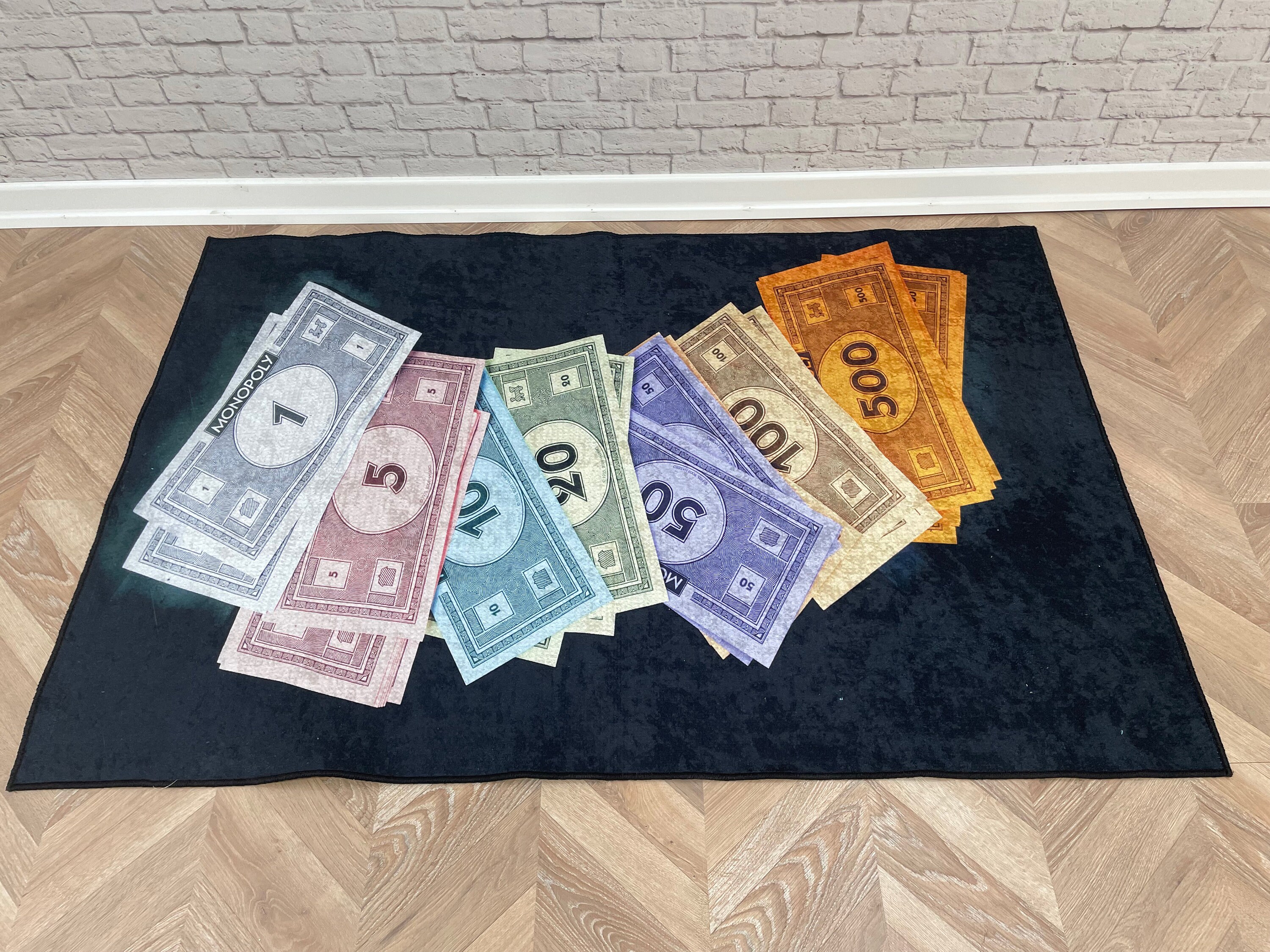 Monopoly Rugs, Money Rug, Game Room Rug, Modern Rug, Saloon Rug, Door Mat, Kitchen Rug, Custom Rug, Gift Rug, Hallway Rug, Nursery Rug,