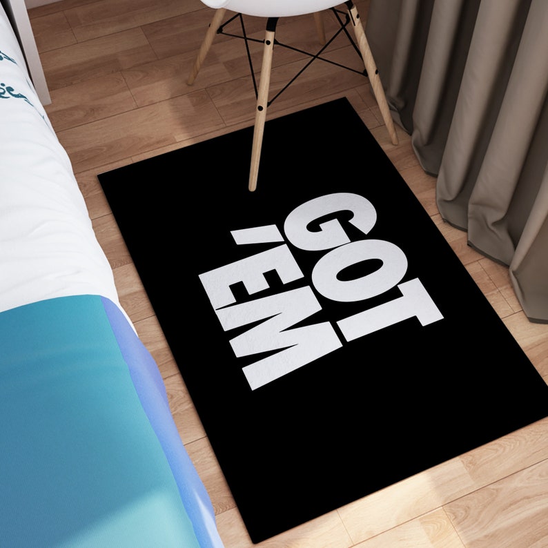 Got Em Rug, Black And White Rugs, Black Rugs, Modern Rug, Gift For The Home, 3D Printed Rug, Custom Rug, Soft Rug, Door Mat, Runner Rug, image 14