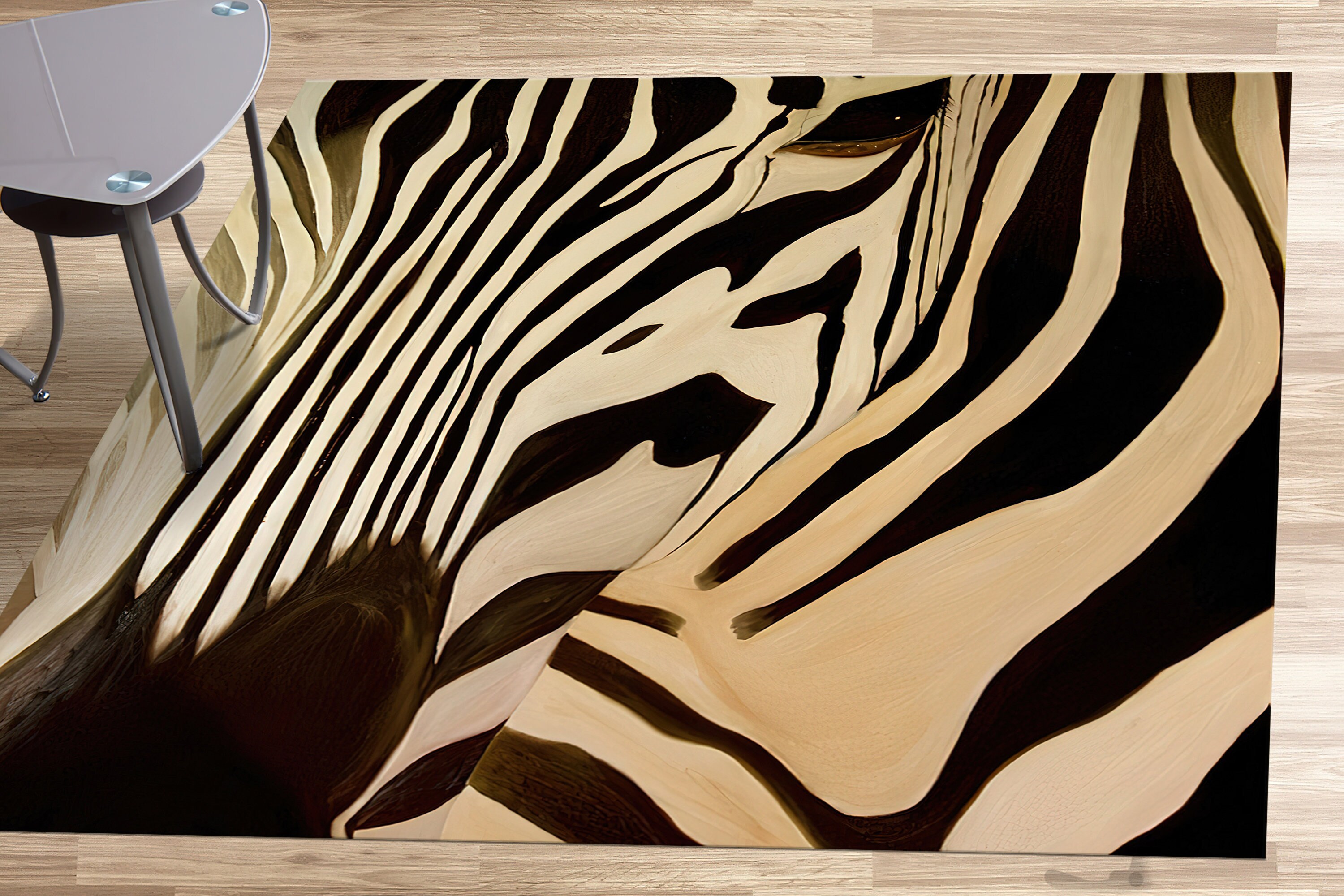 Abstract Zebra Rugs, Modern Rugs, Zebra Rug, Animal Rugs, Non-slip ...