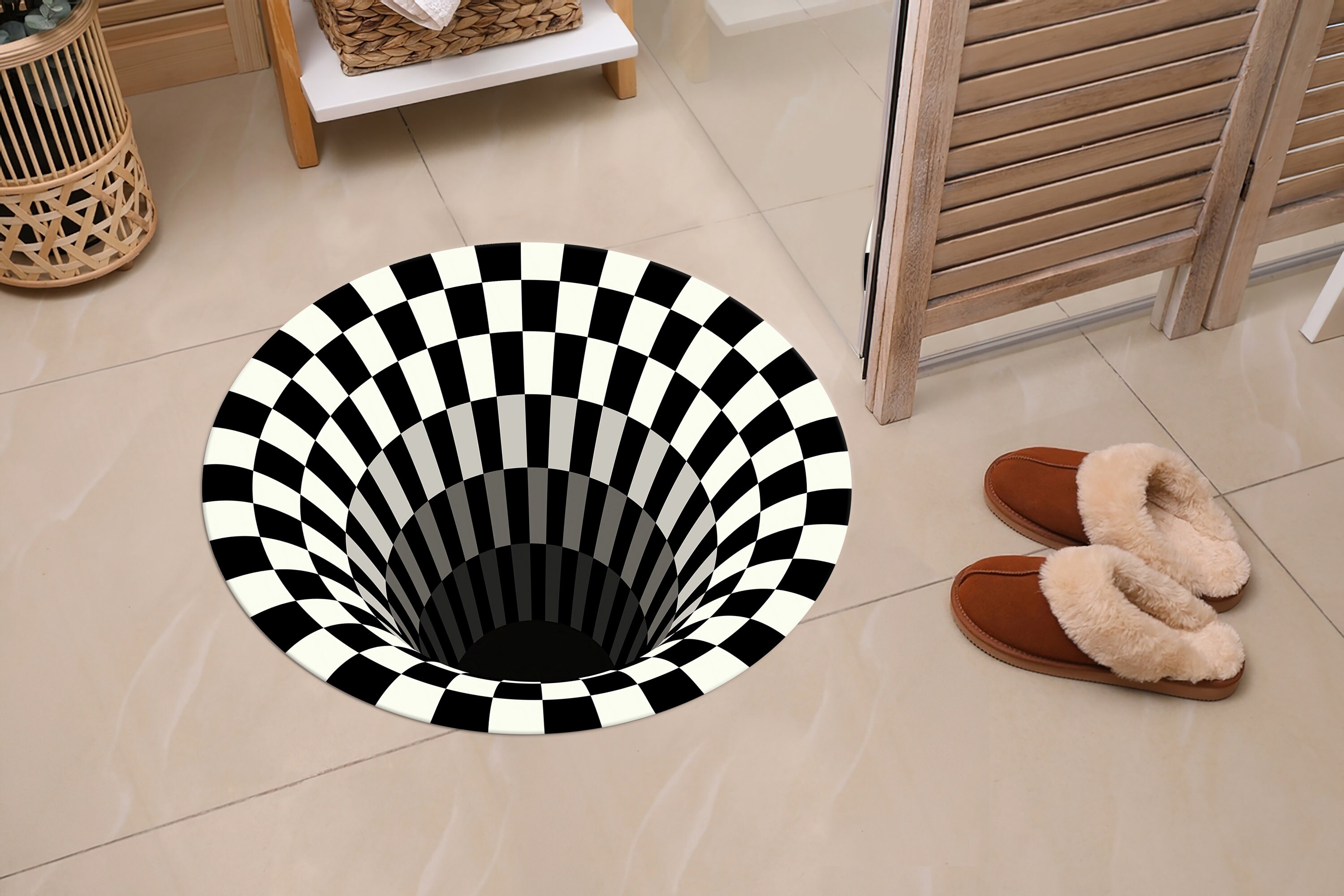 3d Round Rugs 3D Vortex Rugs, Trendy Rugs, Round Rug, Modern Rug, Gift for Her, Thick ...
