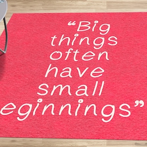 Pink Rugs, Positive Quotes Rugs, Positive Rugs, Hallway Rug, Saloon Rug, Runner Rug, Easy To Clean Rug, Personalized Gift, Stair Step Rug,