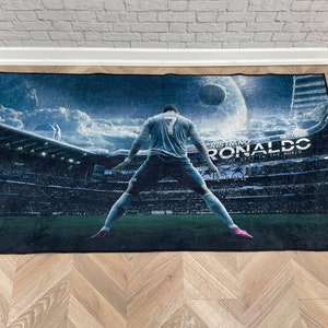 Cristiano Ronaldo Rug, Ronaldo Lover Gift Rugs, Ronaldo Rug, Motivation Rug, Colorful Rug, 3D Printeds Rug, Thin Rug, Chenille Rug, Area Rug