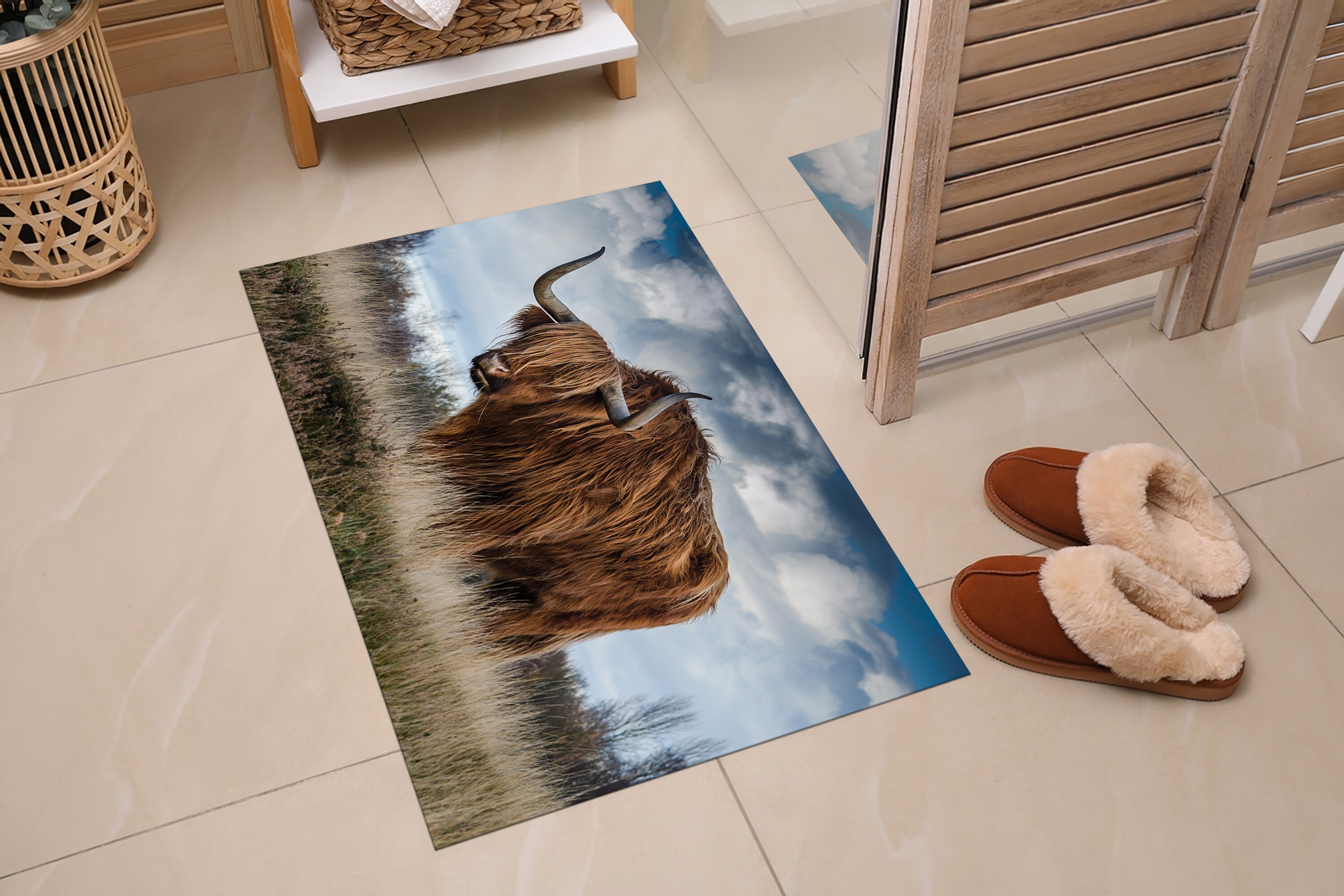 Bull Rug, Scottish Highland Rugs, Wild Bull Rug, Animal Rugs, Classic ...