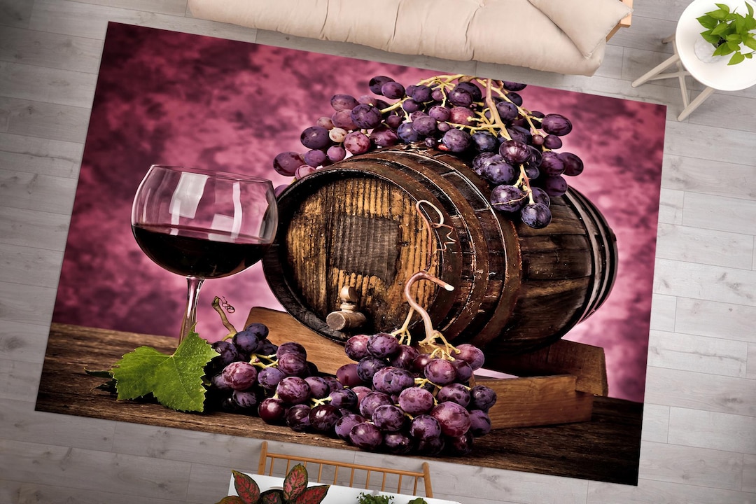 Grape and Wine Glass Rugs, Wine Glass Rugs, Wine Rugs, Modern Rug ...