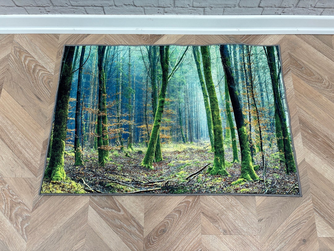 Trees Landscape Rugs, Forest Rug, Nature Rug, View Rug, Car Mat, Saloon ...