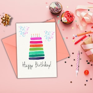 Printable Birthday Card, Personalized Birthday Card, Downloadable ...