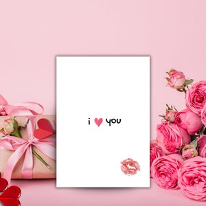 Printable Valentine's Day Card,Printable XOXO Valentine's Day Gift, Digital Download Valentine's Day Gift, XOXO Card, Kiss Love Card zdjęcie 4