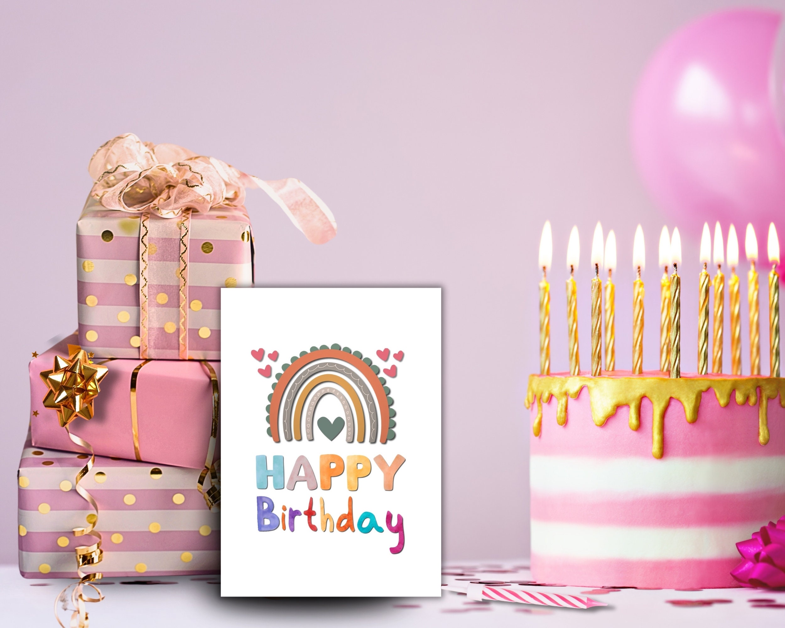 Printable Birthday Card for Kids, Phone Birthday Card,1 St Birthday ...