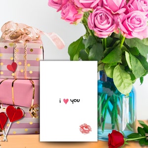 Printable Valentine's Day Card,Printable XOXO Valentine's Day Gift, Digital Download Valentine's Day Gift, XOXO Card, Kiss Love Card zdjęcie 2
