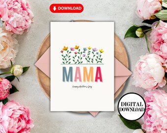 Happy Mother's Day Card,Printable Mother's Day Card,Special Cards for Mother's Day,Print at Home, Mother Day Gift, Digital Mother's Day Card