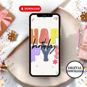 Digital Animated Birthday Card, Digital Happy Birthday Card, Electronic Birthday Messages, Fun Digital Birthday Cards, Birthday Gift