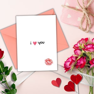 Printable Valentine's Day Card,Printable XOXO Valentine's Day Gift, Digital Download Valentine's Day Gift, XOXO Card, Kiss Love Card zdjęcie 7