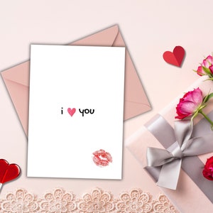 Printable Valentine's Day Card,Printable XOXO Valentine's Day Gift, Digital Download Valentine's Day Gift, XOXO Card, Kiss Love Card zdjęcie 3