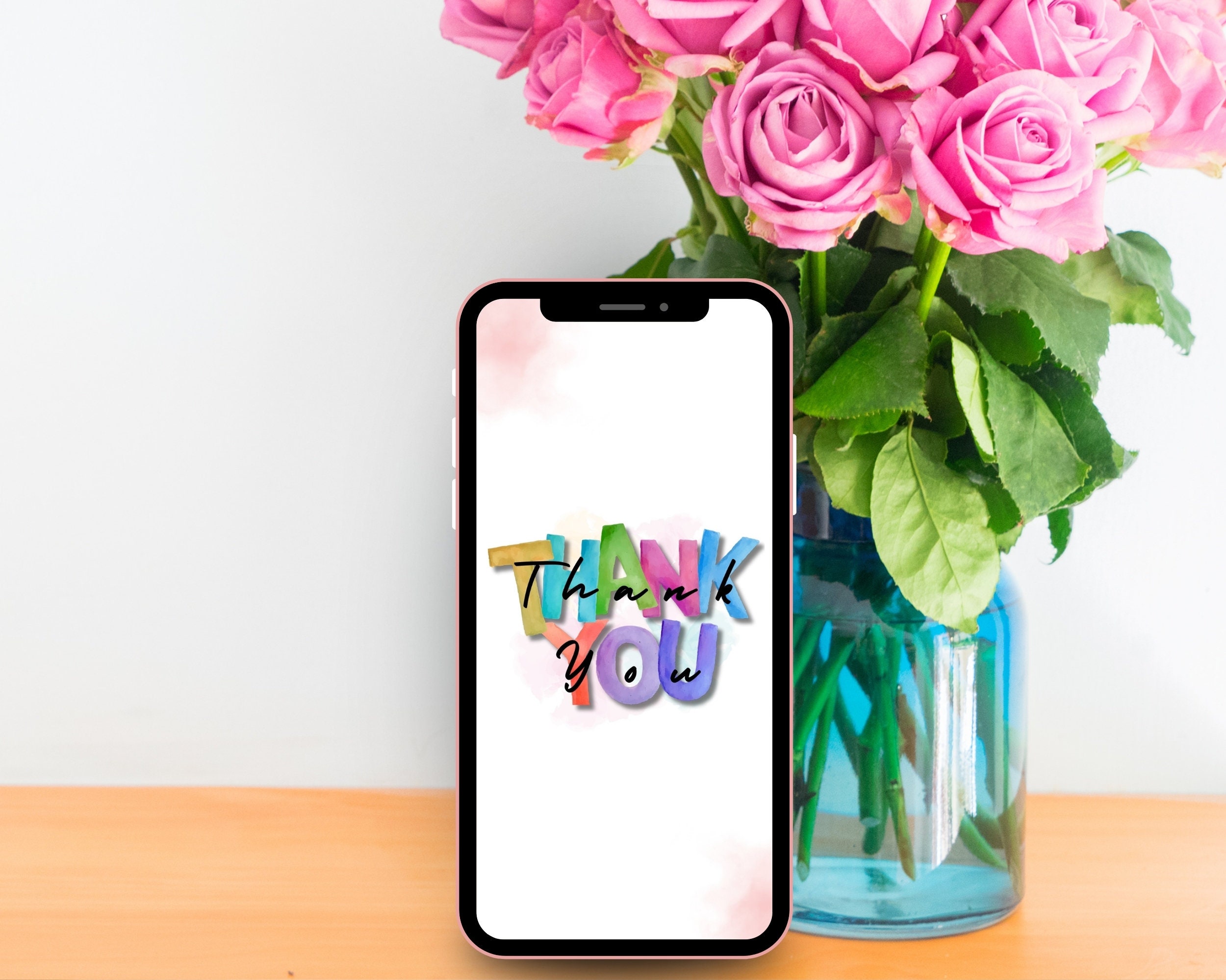 Digital Download Thank You Card, Colorfully Digital Ecard, Digital