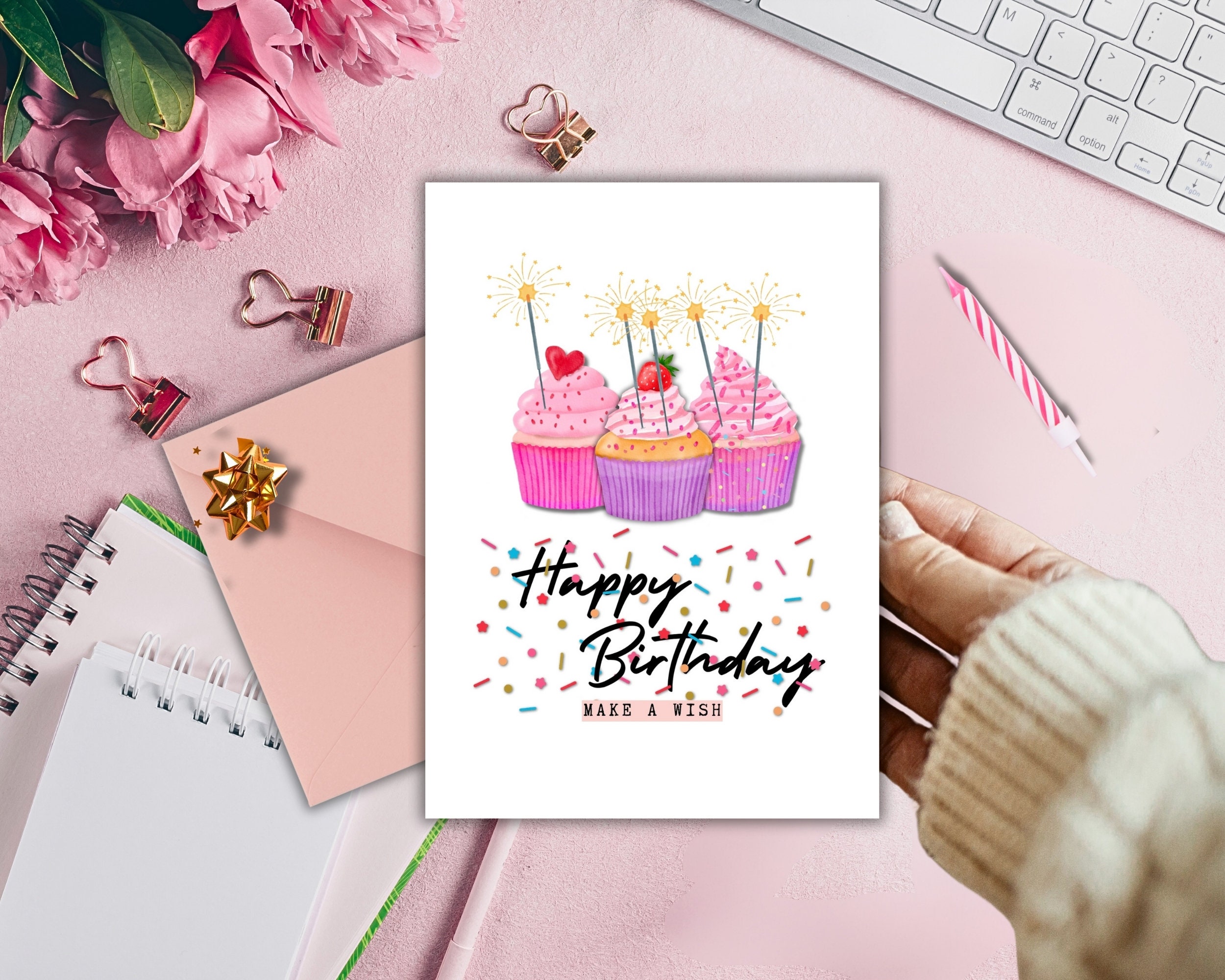 Printable Birthday Card, Personalized Birthday Card, Downloadable ...