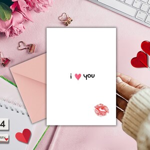 Printable Valentine's Day Card,Printable XOXO Valentine's Day Gift, Digital Download Valentine's Day Gift, XOXO Card, Kiss Love Card zdjęcie 5