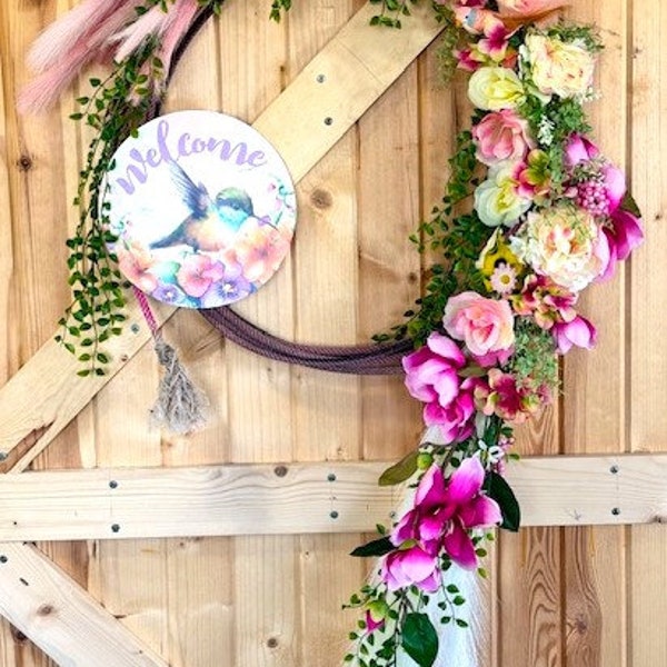 Hummingbird Lariat Wreath