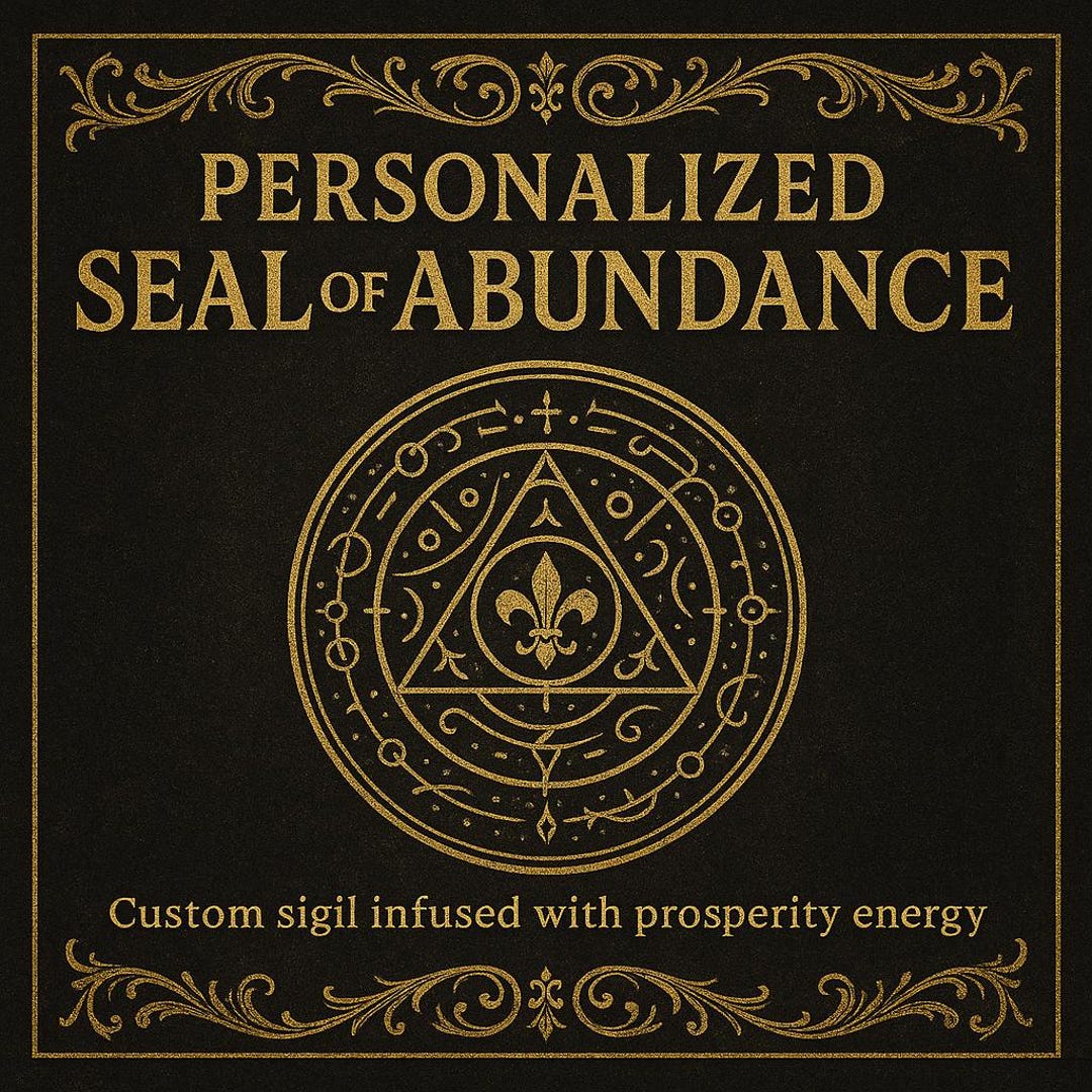Personalized Seal of Abundance | Custom Digital Sigil for Wealth ...
