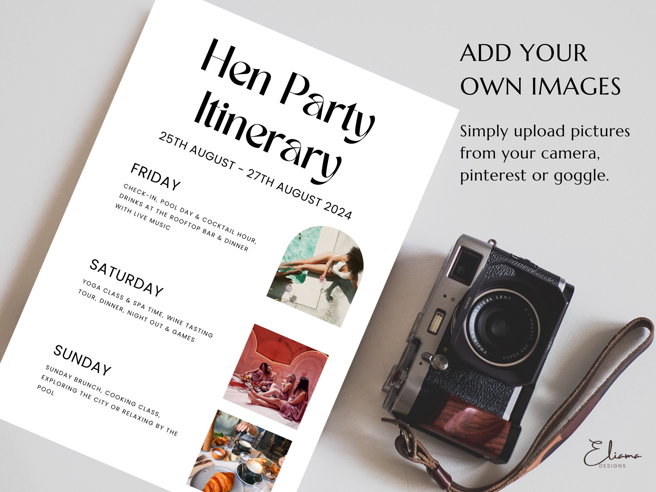 Modern Hen Do Games Printable Hen Party Games Editable Bridal Shower