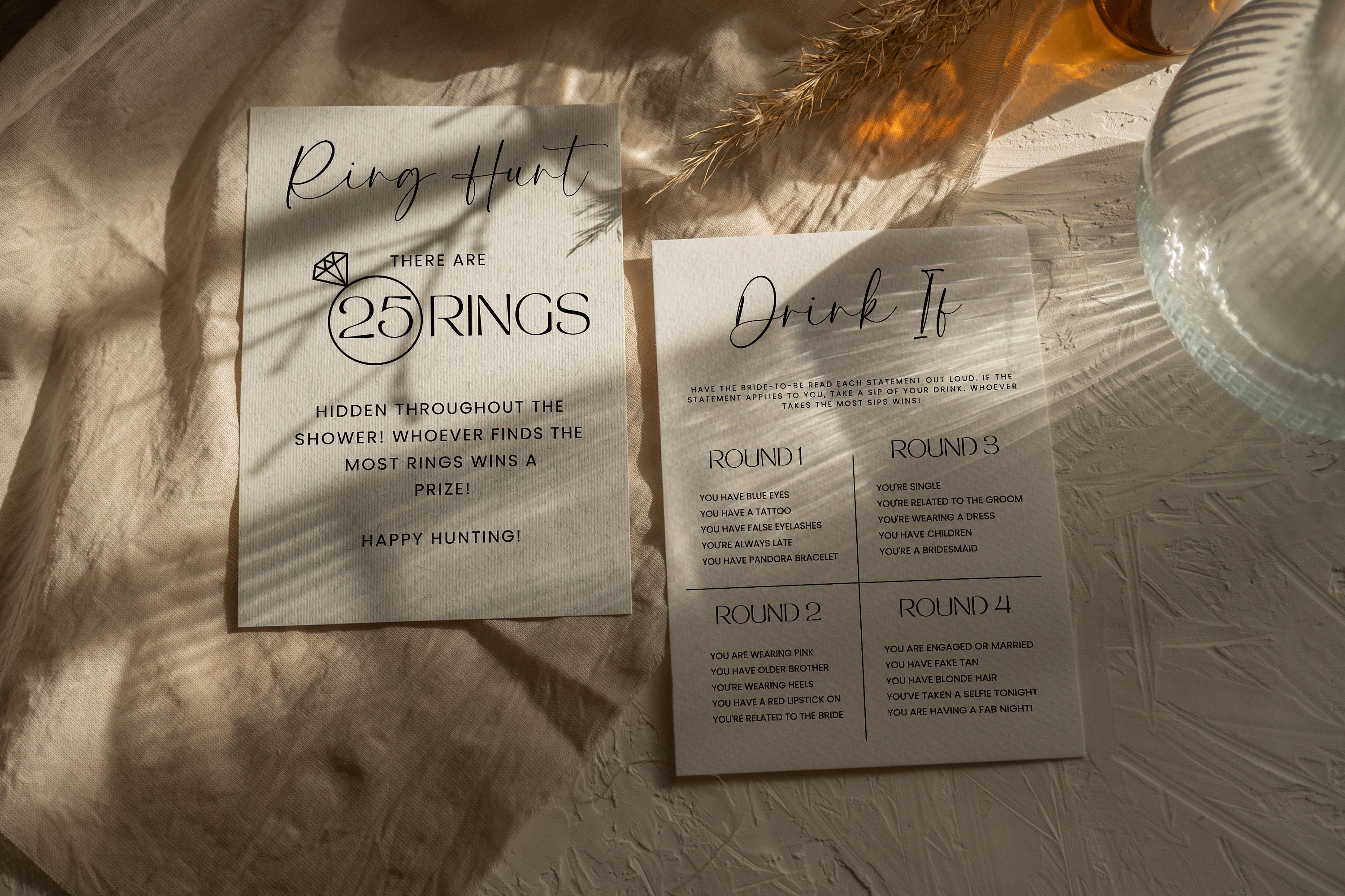 Minimalist Hen Do Games Printable Hen Party Games Editable Bridal