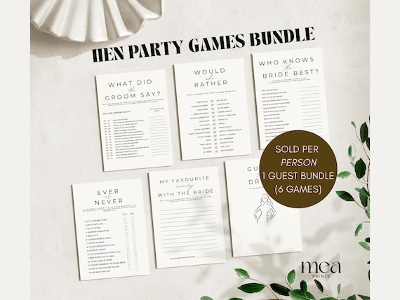 UK Hen Do Games | Hen Party Games | Hen Do Quiz | Bridal Shower Games | Bachelorette Games | Mr and Mrs Quiz | Hen Do Activities