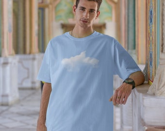 Cloud T-Shirt, Unisex t shirt, Blue t shirt, Minimalist Cloud Tee, (Premium t shirt)