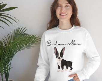 Sweat ras du cou Boston Terrier Dog Mom