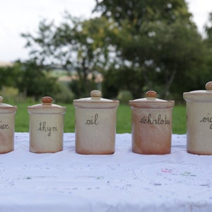 Set of 5 vintage spice jars