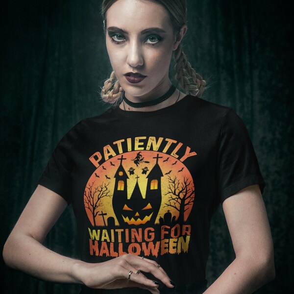 Halloween Lover Shirt | Patiently Waiting for Halloween | Spooky Season Tee | Halloween Gift Top