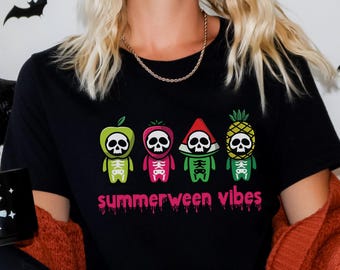 Sommarvibbar Goth Frukt Sommar Het Ghoul Sommarskjorta Spöklik Sommartröja