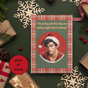 Rude Christmas Card | Cheeky Xmas Greeting | Funny Holiday Card | Naughty Santa Claus | Adult Christmas Gift