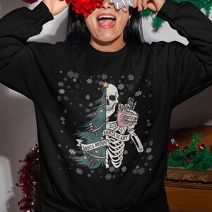 Sorta Merry Sporta Spooky Christmas Sweater Creepy Christmas Sweatshirt Merry Hexmas Gothmas Gift