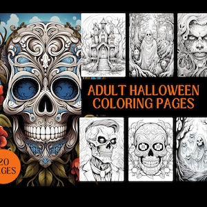 Adult Halloween Coloring Pages | Creepy Designs | 120 Pages | Fun and Scary Coloring Pages | Halloween Coloring Pages