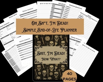 Planejador de Fim de Vida: Checklist "Merda, Estou Morto!" (Download Digital)