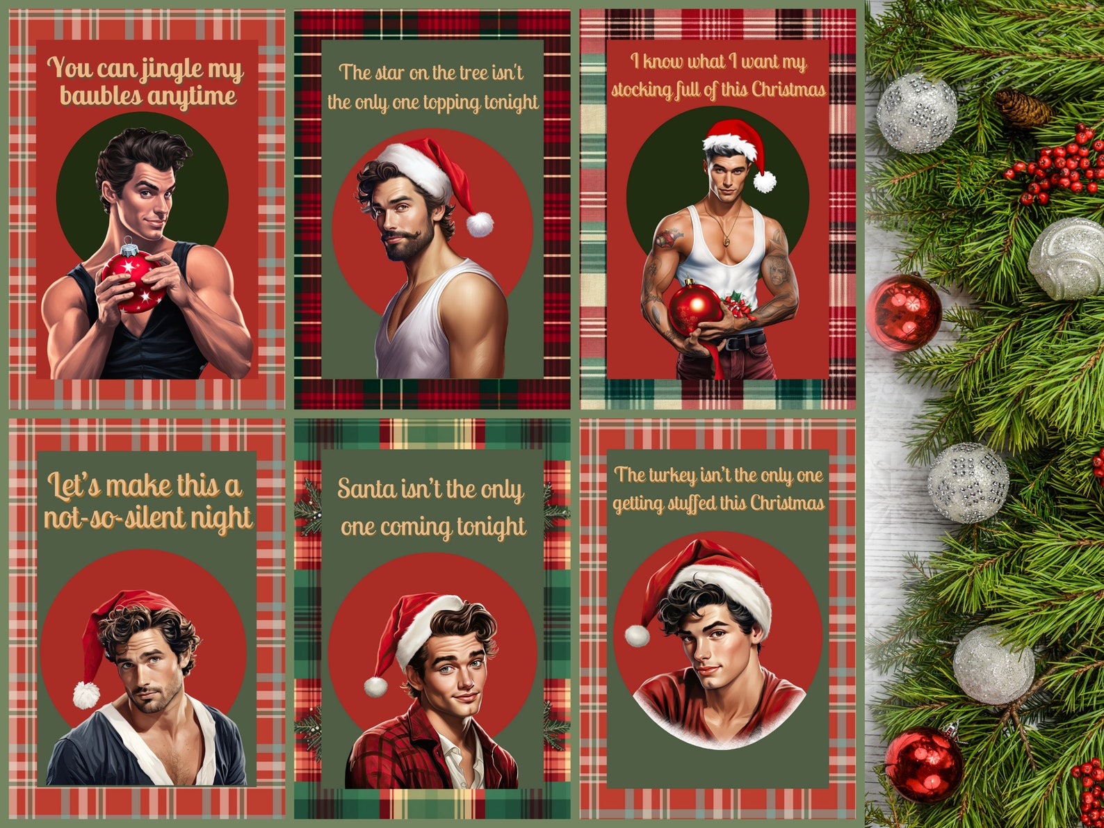 Printable Rude Box Printable Rude Christmas Card Bundle | Adult Holiday Humor (PDF Digital ...