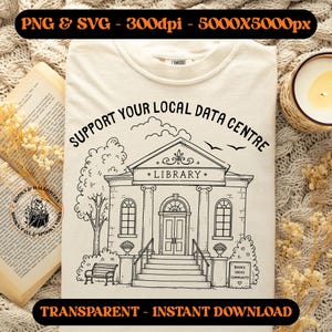Library PNG - Librarian SVG - Support Your Local Data Centre - Book Lover
