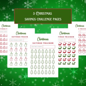 Christmas Savings Challenge Tracker | Printable | Holiday Budget Planner |  Gift Savings Organizer | Festive Budget Tracker