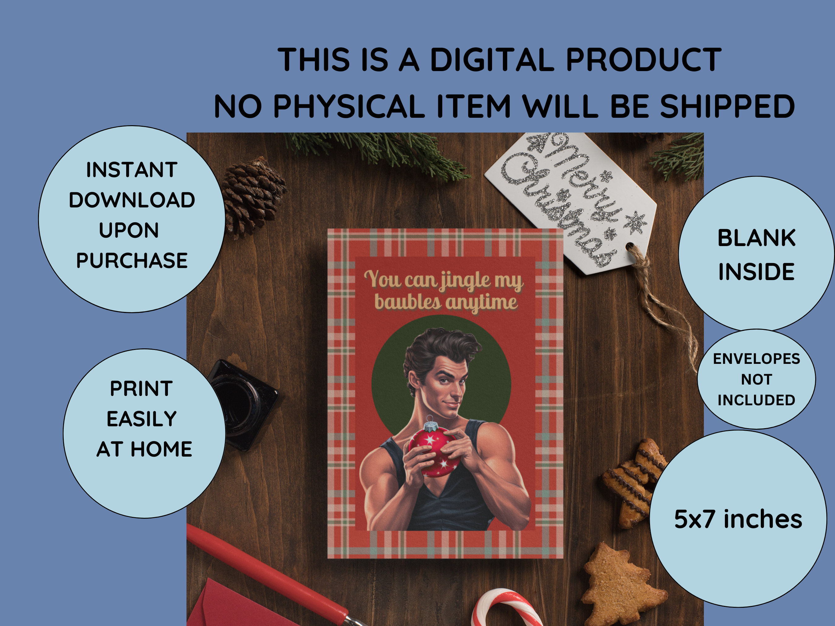 Printable Rude Box Printable Rude Christmas Card Bundle | Adult Holiday Humor (PDF Digital ...
